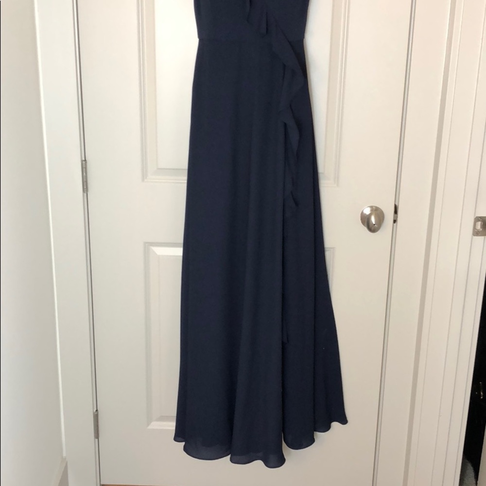 Wtoo Navy Ruffle Gown NWT - Picture 2 of 7